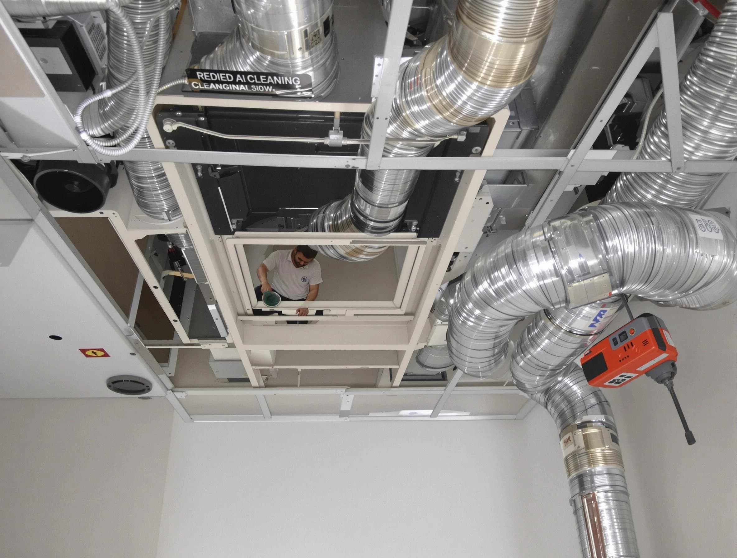 Longmont Air Duct Cleaning technician performing detailed central duct system cleaning in Longmont
