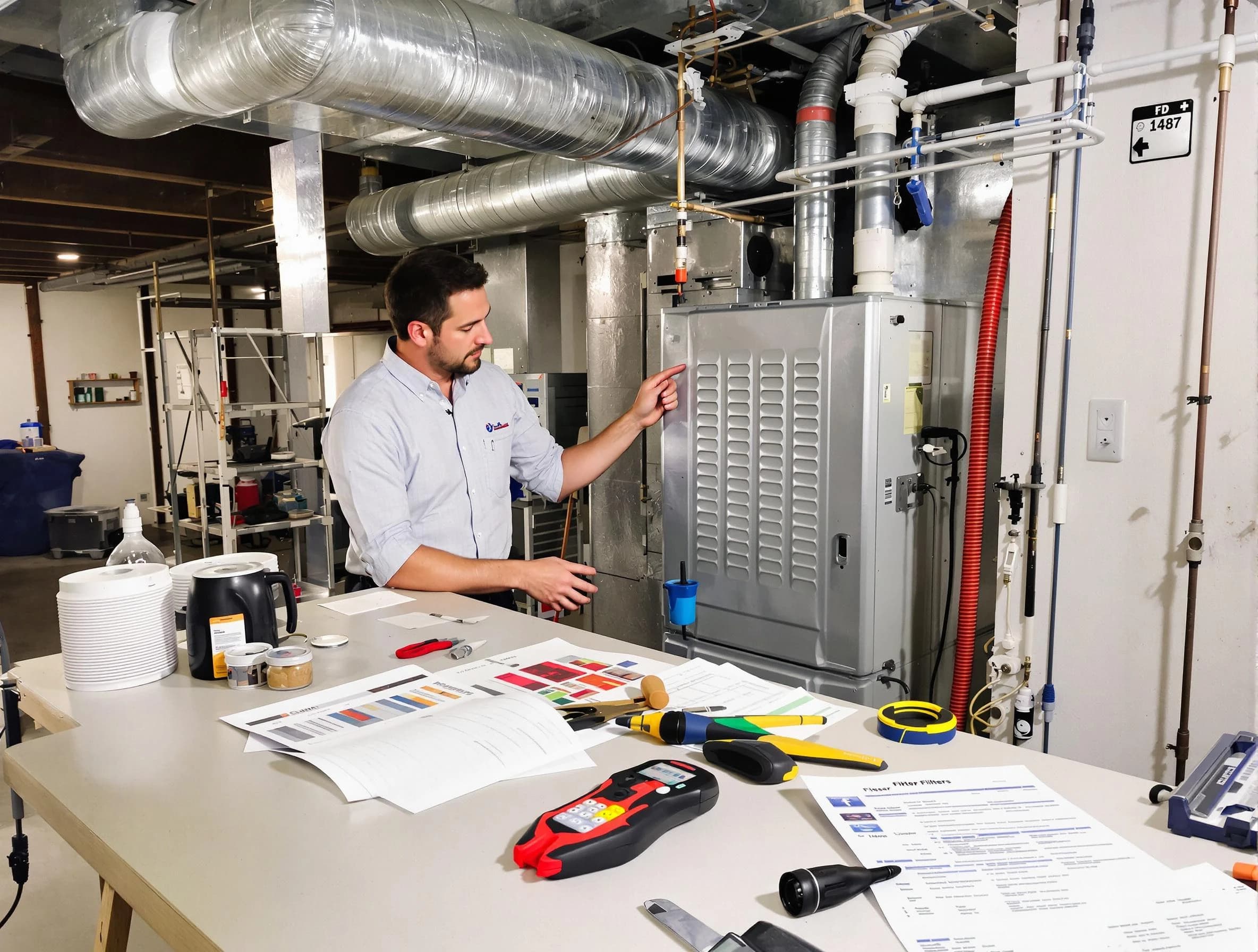 Longmont Air Duct Cleaning inspector conducting detailed filter system evaluation using professional diagnostic tools in Longmont