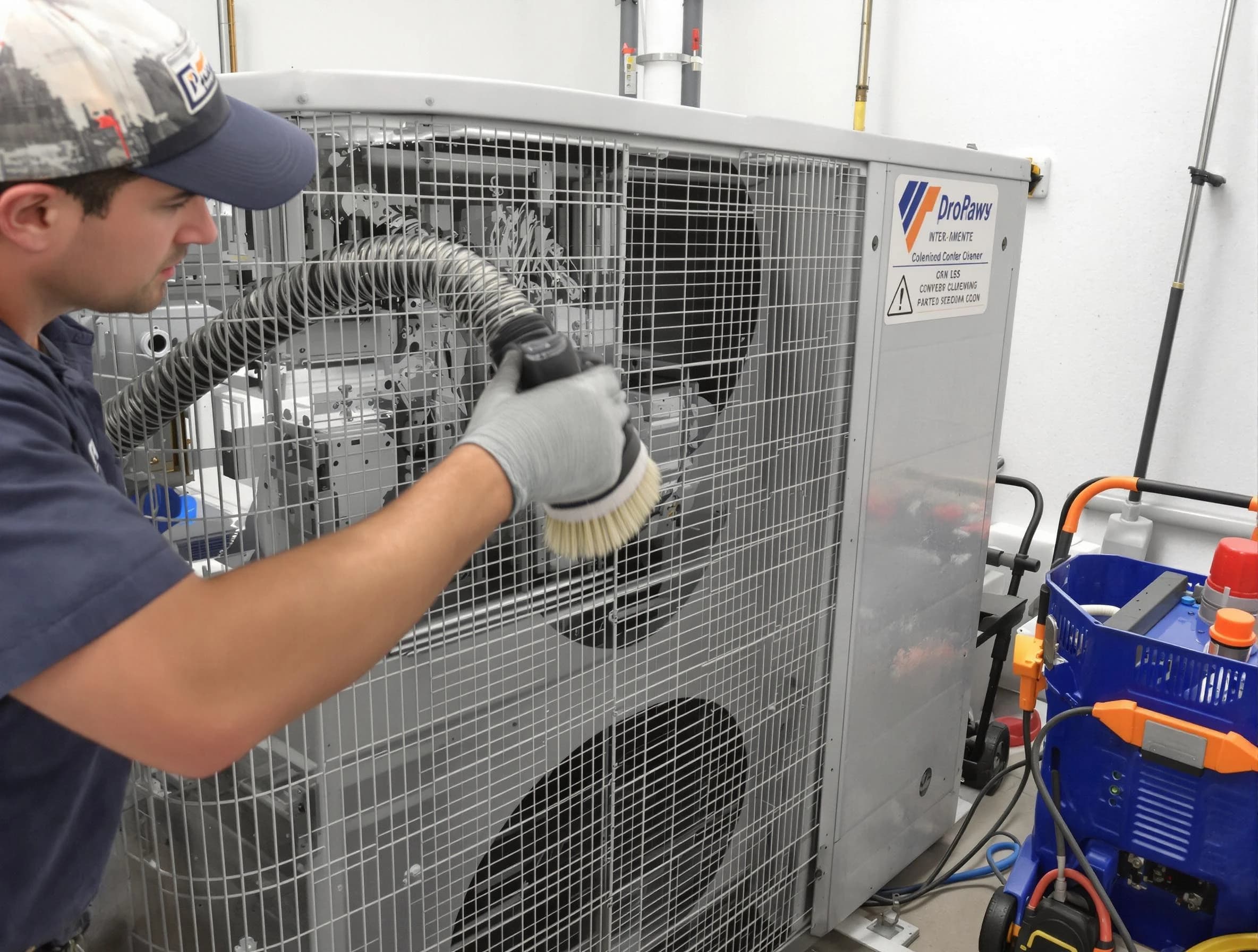 Longmont Air Duct Cleaning specialist performing precision AC coil cleaning for improved system performance in Longmont